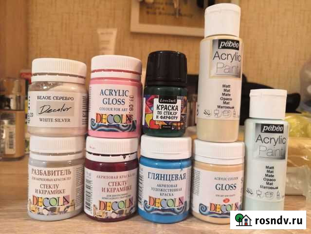 Акриловые краски кисти холст Тверь - изображение 1