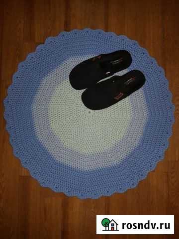Коврик из трикотажной пряжи, d83см Омск - изображение 1