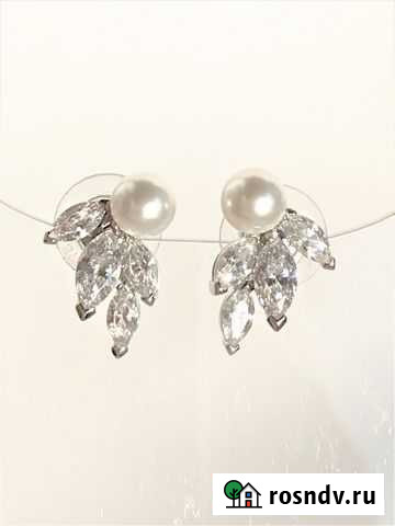 Серьги Swarovski Оригинал Жемчуг Кристалл Сваровск Тольятти - изображение 1