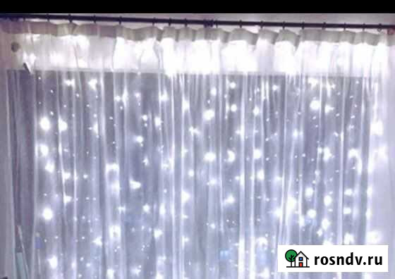 Гирлянда штора белая Красноярск - изображение 1