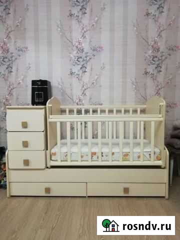 Детская кровать с комодом и матрасом Брянск - изображение 1