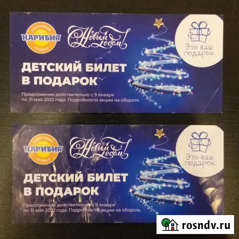 Билет в аквапарк Карибия Москва Ярославль - изображение 1