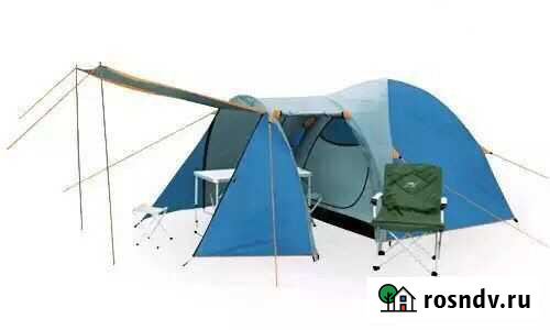 Палатка 4-х местная с навесом Хабаровск - изображение 1