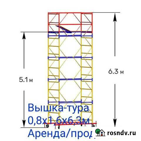 Вышка тура строительная 0,8х1,6 Королев - изображение 1