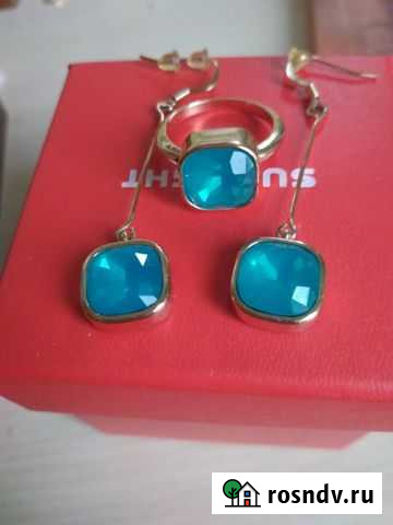 Серьги Лэтуаль, серьги и кольцо 17 размер Фаберлик Киров - изображение 1