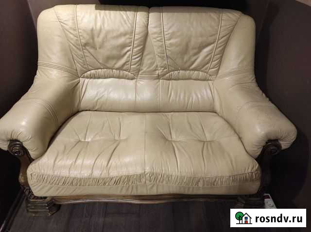 Кожаный диван бу Красноярск - изображение 1