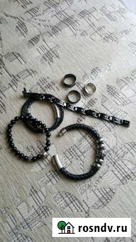 Комплект мужских браслетов и колец Тамбов - изображение 1