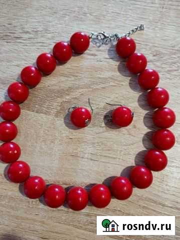 Красные бусы и серьги Курган - изображение 1