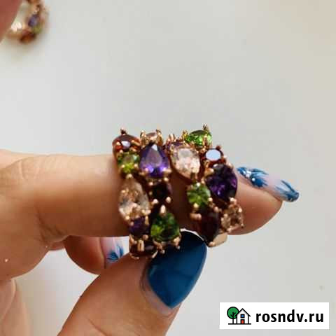 Комплект серьги и кольцо Рязань - изображение 1