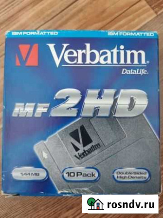 Дискеты 3.5** verbatim VF 2hdупаковка - 10 шт Яблоновский - изображение 1