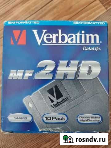 Дискеты 3.5** verbatim VF 2hdупаковка - 10 шт Яблоновский - изображение 1
