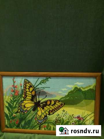 Картина вышивка крестиком. Бабочка Мурманск - изображение 1
