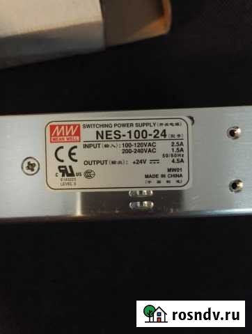 Блок питания mean well NES-100-24, 24В, 4.5А, IP20 Новороссийск - изображение 1