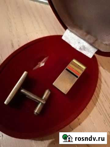 Запонки. матовые. стильные. разноцветные полоски Коммунарка - изображение 1