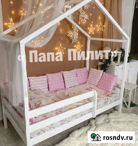 Кровать домик. Массив березы Киров - изображение 1