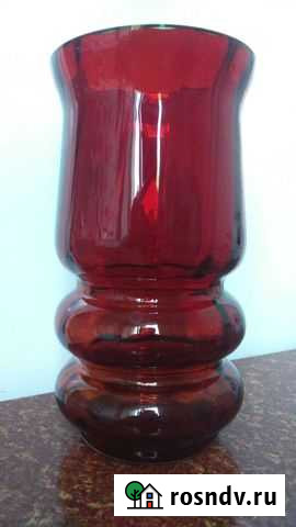 Ваза из рубинового стекла Петропавловск-Камчатский - изображение 1
