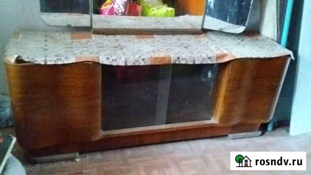 Трельяж -3 зеркала на одной тумбе ретро 60е годы Самара - изображение 1