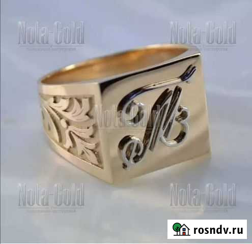 Мужская золотая печатка Воткинск - изображение 1