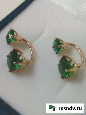 Золотые серьги 585 пробы Кстово - изображение 1