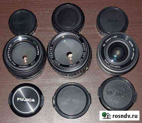 Pentax 50/1.2, Fujinon 50/1.4 EBC, Yashica 28/2.8 Воронеж