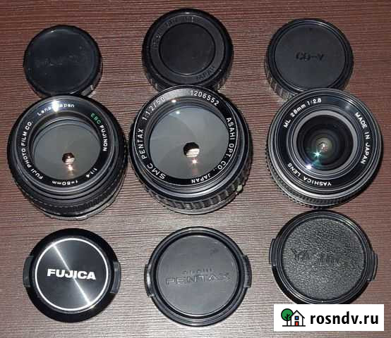 Pentax 50/1.2, Fujinon 50/1.4 EBC, Yashica 28/2.8 Воронеж - изображение 1