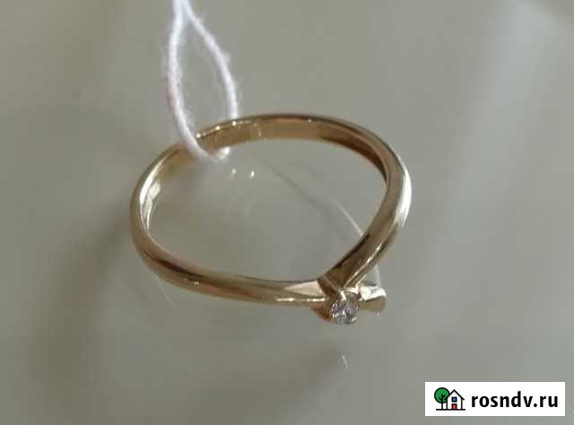 Кольцо с бриллиантом.Р.17 Ставрополь - изображение 1