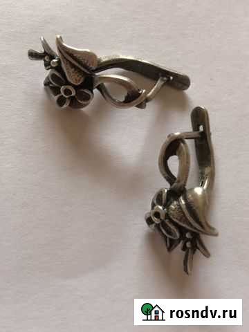Серебрянные серьги, Советского производсьва Алагир - изображение 1