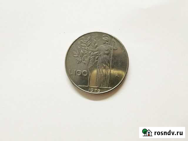 Монета 100 лир Италия 1979 года Псков - изображение 1