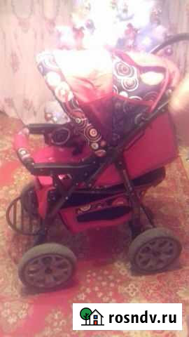 Коляска красная трансформер Камские Поляны - изображение 1
