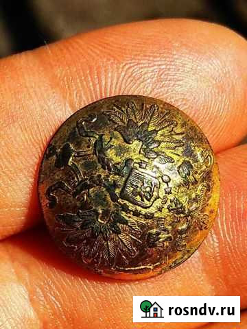 Царская позолоченная пуговица Россошь - изображение 1
