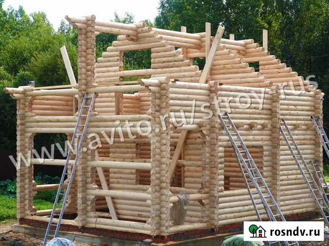 Сруб Бани из оцилиндрованного бревна Русско-Высоцкое - изображение 1
