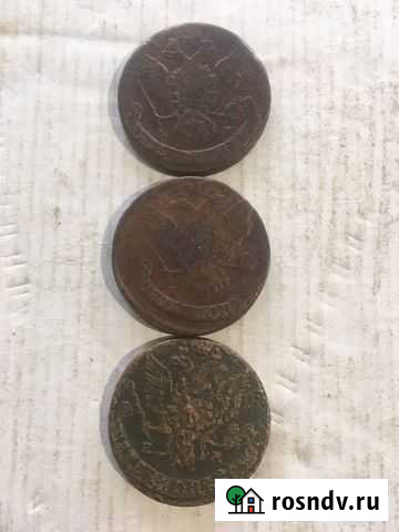 Пятаки Екатерины медь оригинал Кингисепп - изображение 1