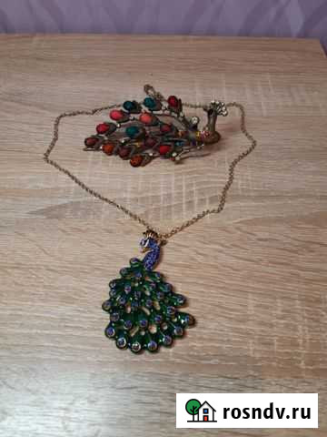 Подвеска и заколка павлин Самара - изображение 1