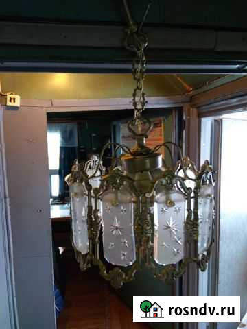 Люстра подвесная 3-х рожковая СССР Кострома - изображение 1