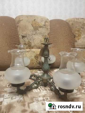 Люстра 5-ти рожковая бронзовая Чебоксары - изображение 1