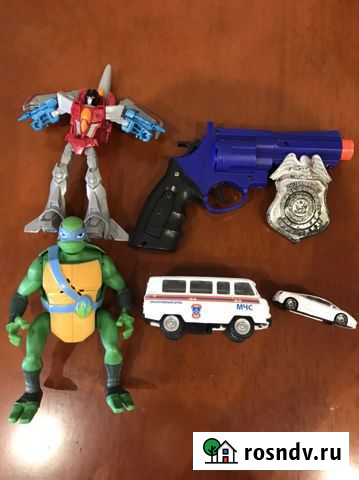 Набор игрушек (черепашка ниндзя, пистолет, робот Хабаровск - изображение 1