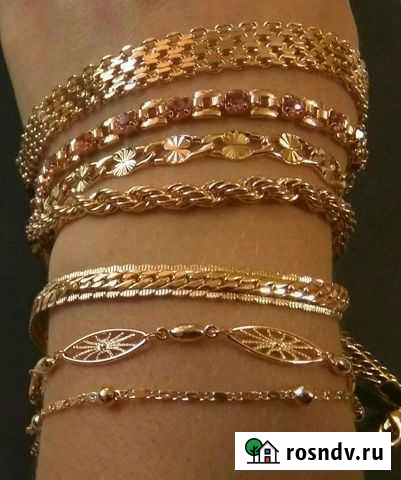 Браслеты золочение 585 Новосибирск - изображение 1