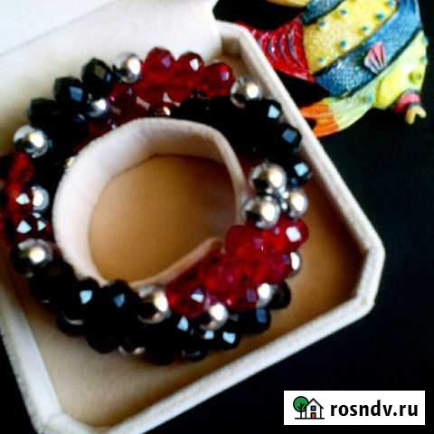 Браслет 3 рядный из хрусталя,гематита Димитровград - изображение 1