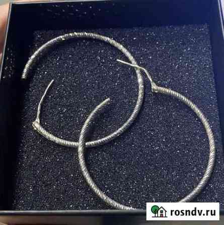 Серьги кольца серебряные новые Волгоград