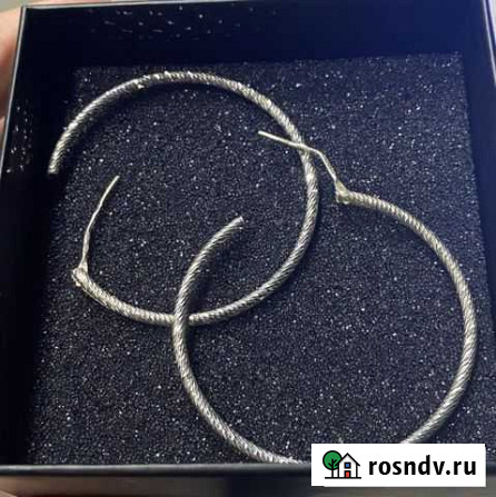 Серьги кольца серебряные новые Волгоград - изображение 1
