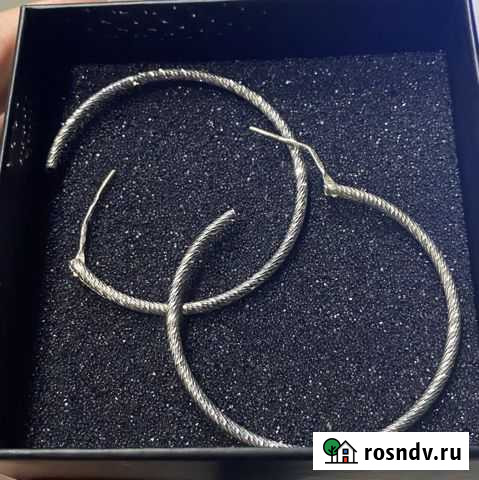 Серьги кольца серебряные новые Волгоград - изображение 1