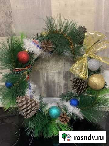 Рождественский венок новогодний ручная работа Гатчина - изображение 1