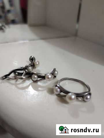 Серьги и кольцо(мельхиор) Аксай - изображение 1