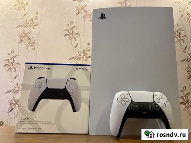 Sony Playstation 5, дисковод + 2 джойстика Орехово-Зуево - изображение 1