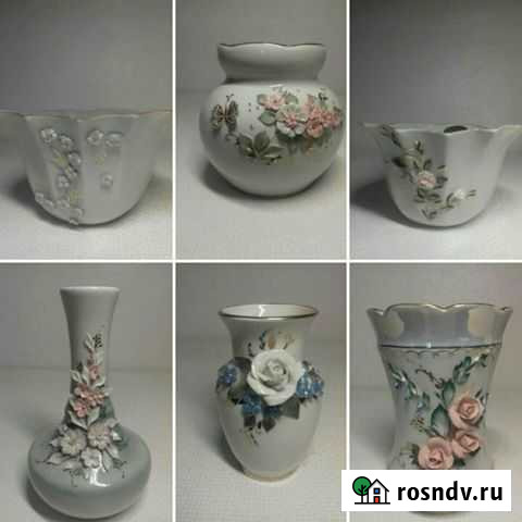 Вазы для цветов. Вазочки для варенья. Фарфор. Винт Пятигорск - изображение 1