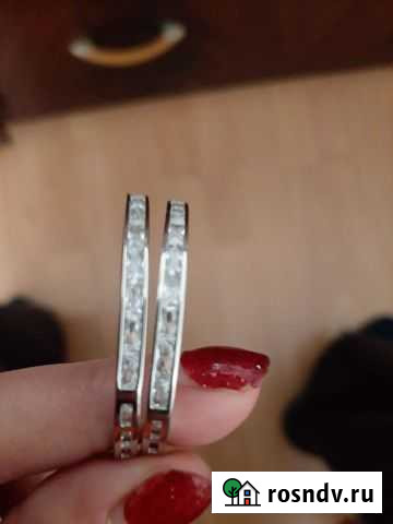 Серьги серебро с фианитами Магнитогорск - изображение 1