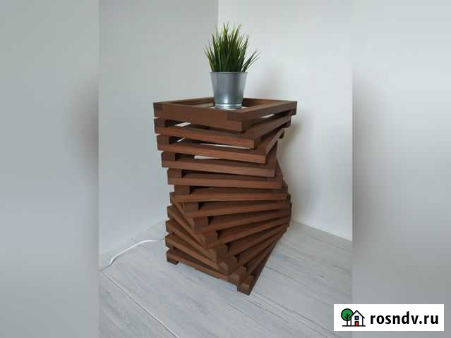 Дизайнерская тумба - светильник из дерева Twist Москва - изображение 1