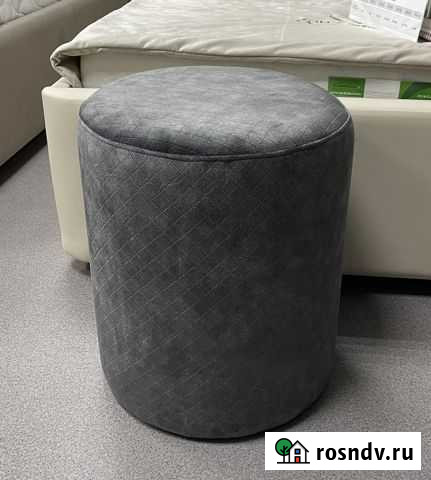 Пуфик круглый, квадратный, с латунью, с хромом Нижний Новгород - изображение 1