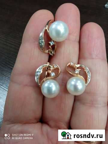 Кольцо, серьги, золото 585 Красноярск - изображение 1