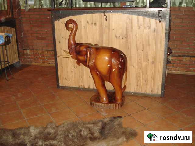 Скульптура из дерева резная Слон Новосибирск - изображение 1